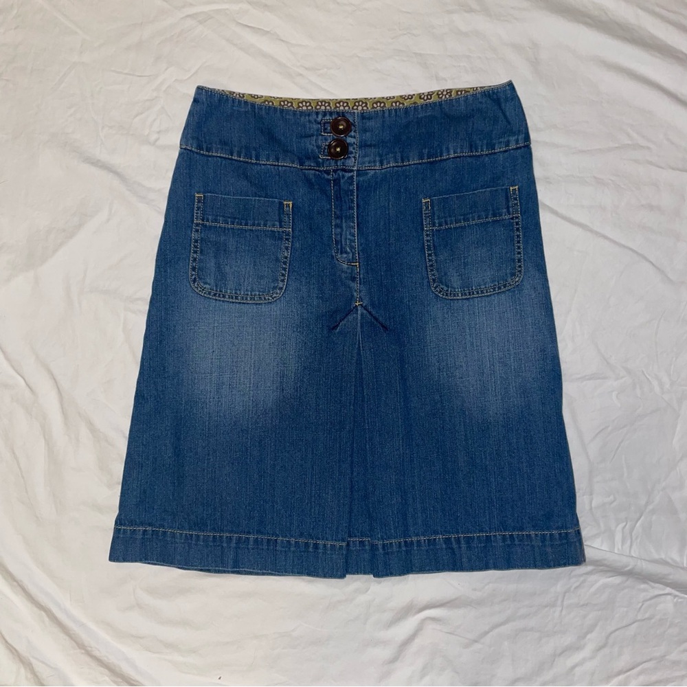 Boden Denim Skirt 100% Cotton Size EU 12R / US 10